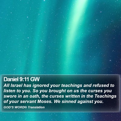 Daniel 9:11 GW Bible Verse Image