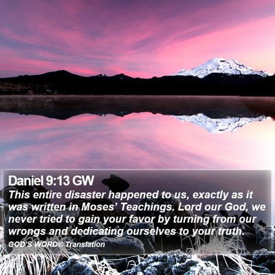 Daniel 9:13 GW Bible Verse Image
