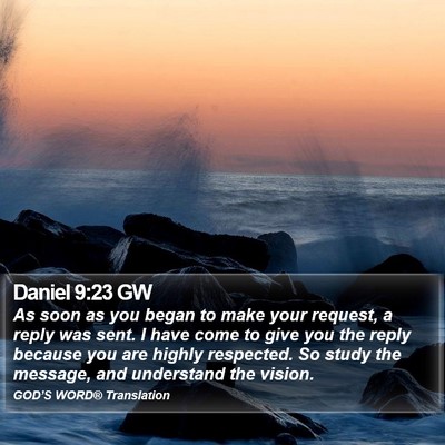 Daniel 9:23 GW Bible Verse Image