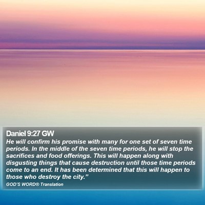 Daniel 9:27 GW Bible Verse Image