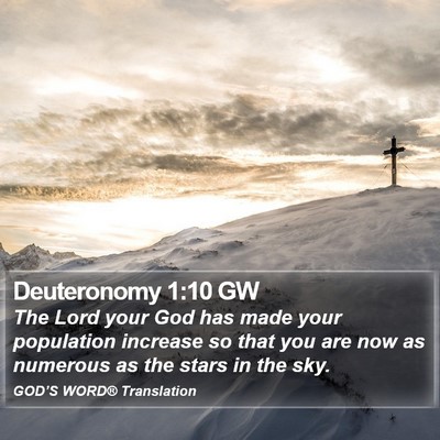 Deuteronomy 1:10 GW Bible Verse Image