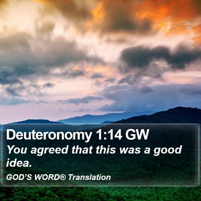 Deuteronomy 1:14 GW Bible Verse Image