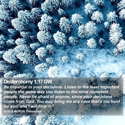 Deuteronomy 1:17 GW Bible Verse Image