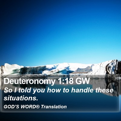 Deuteronomy 1:18 GW Bible Verse Image