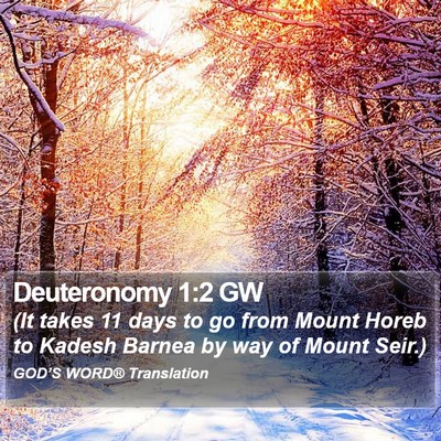 Deuteronomy 1:2 GW Bible Verse Image