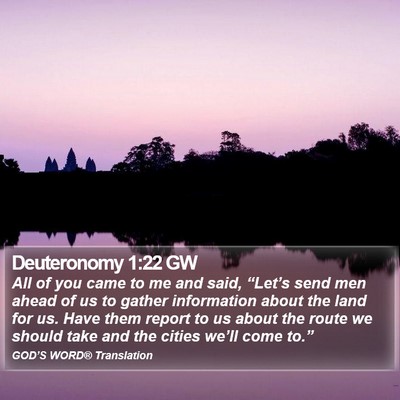 Deuteronomy 1:22 GW Bible Verse Image