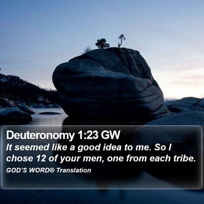 Deuteronomy 1:23 GW Bible Verse Image