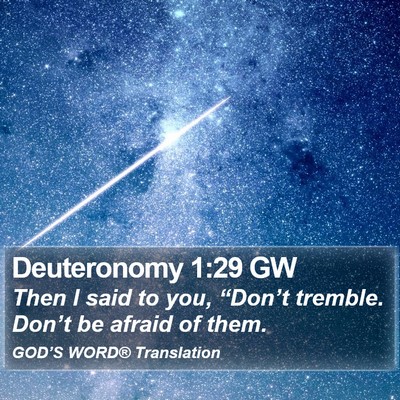 Deuteronomy 1:29 GW Bible Verse Image