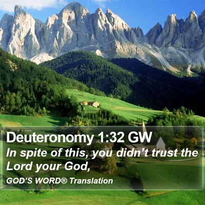 Deuteronomy 1:32 GW Bible Verse Image
