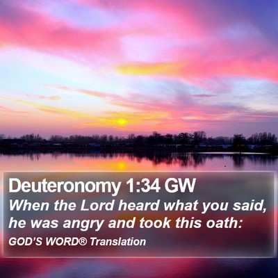 Deuteronomy 1:34 GW Bible Verse Image