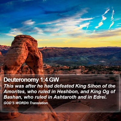 Deuteronomy 1:4 GW Bible Verse Image