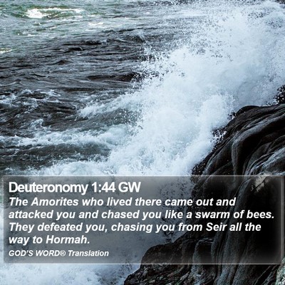 Deuteronomy 1:44 GW Bible Verse Image