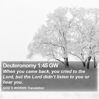 Deuteronomy 1:45 GW Bible Verse Image
