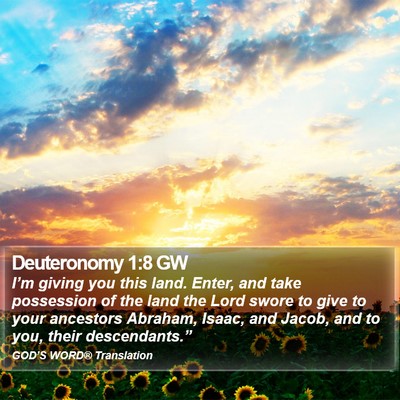Deuteronomy 1:8 GW Bible Verse Image