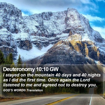 Deuteronomy 10:10 GW Bible Verse Image