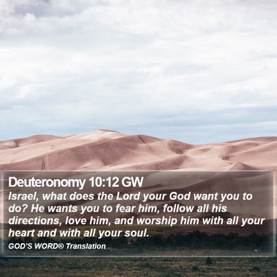 Deuteronomy 10:12 GW Bible Verse Image