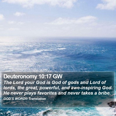Deuteronomy 10:17 GW Bible Verse Image