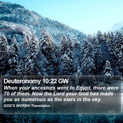 Deuteronomy 10:22 GW Bible Verse Image