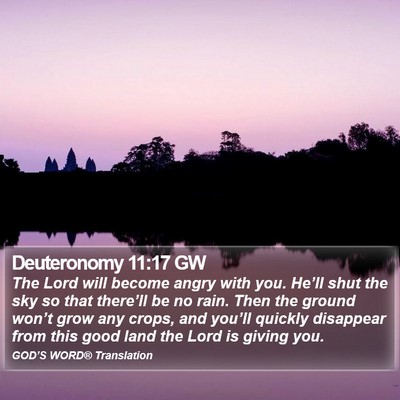 Deuteronomy 11:17 GW Bible Verse Image