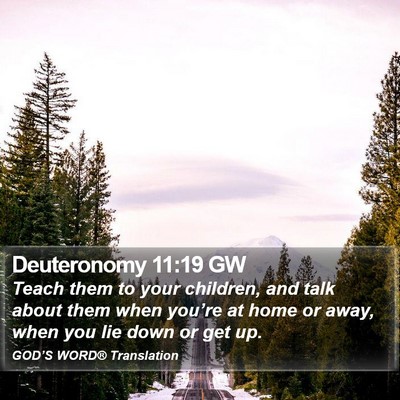 Deuteronomy 11:19 GW Bible Verse Image