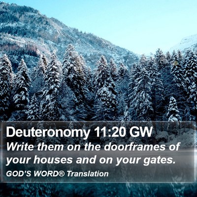 Deuteronomy 11:20 GW Bible Verse Image