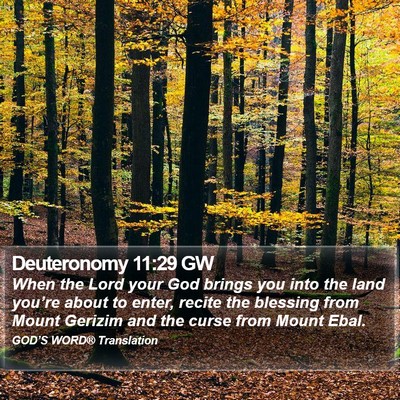 Deuteronomy 11:29 GW Bible Verse Image