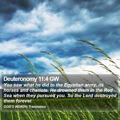 Deuteronomy 11:4 GW Bible Verse Image