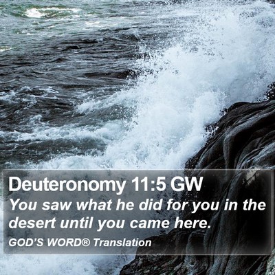 Deuteronomy 11:5 GW Bible Verse Image
