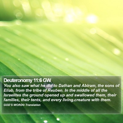 Deuteronomy 11:6 GW Bible Verse Image