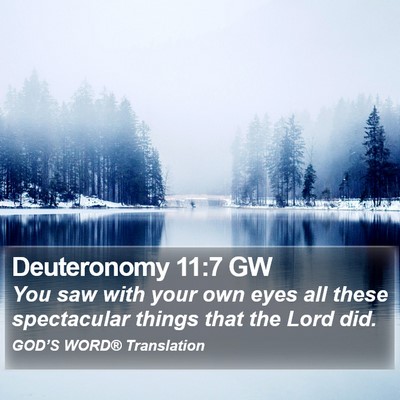 Deuteronomy 11:7 GW Bible Verse Image