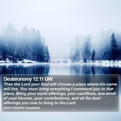 Deuteronomy 12:11 GW Bible Verse Image