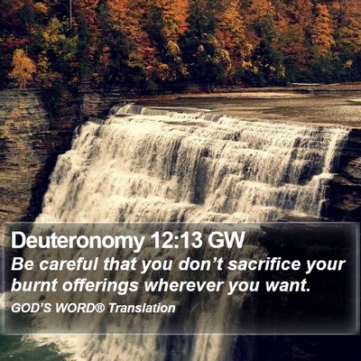 Deuteronomy 12:13 GW Bible Verse Image