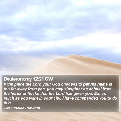 Deuteronomy 12:21 GW Bible Verse Image