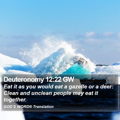 Deuteronomy 12:22 GW Bible Verse Image