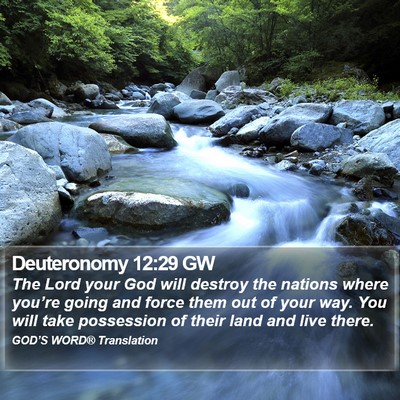 Deuteronomy 12:29 GW Bible Verse Image