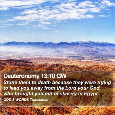 Deuteronomy 13:10 GW Bible Verse Image