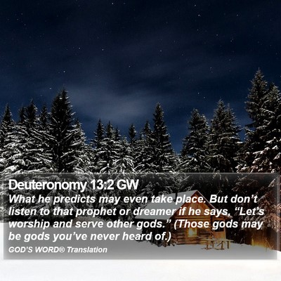 Deuteronomy 13:2 GW Bible Verse Image