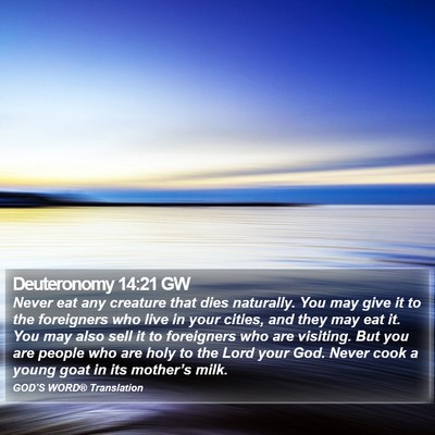 Deuteronomy 14:21 GW Bible Verse Image