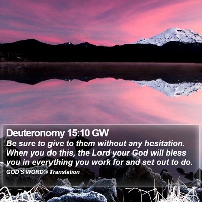 Deuteronomy 15:10 GW Bible Verse Image