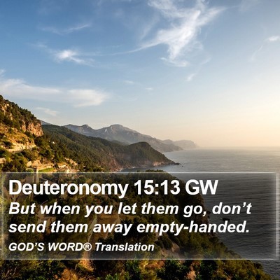 Deuteronomy 15:13 GW Bible Verse Image