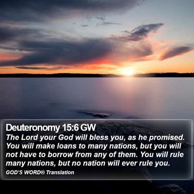Deuteronomy 15:6 GW Bible Verse Image