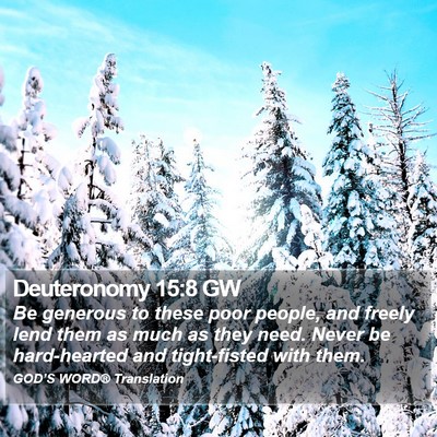 Deuteronomy 15:8 GW Bible Verse Image