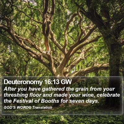 Deuteronomy 16:13 GW Bible Verse Image