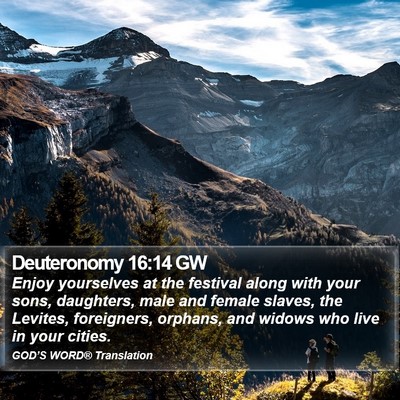 Deuteronomy 16:14 GW Bible Verse Image
