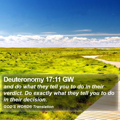 Deuteronomy 17:11 GW Bible Verse Image