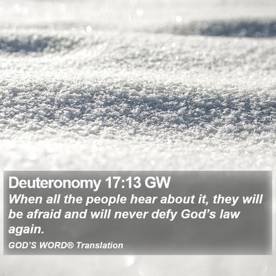 Deuteronomy 17:13 GW Bible Verse Image