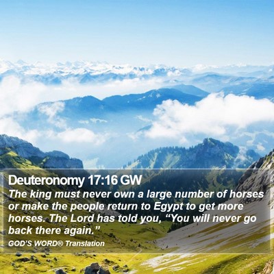 Deuteronomy 17:16 GW Bible Verse Image