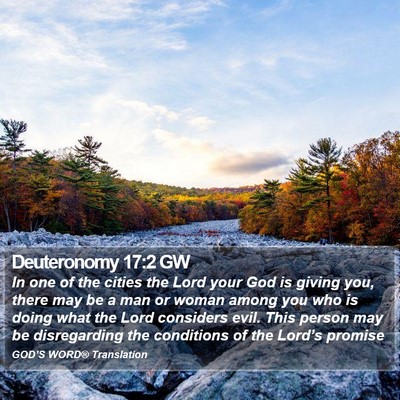 Deuteronomy 17:2 GW Bible Verse Image
