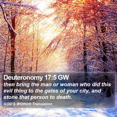 Deuteronomy 17:5 GW Bible Verse Image