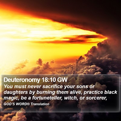 Deuteronomy 18:10 GW Bible Verse Image